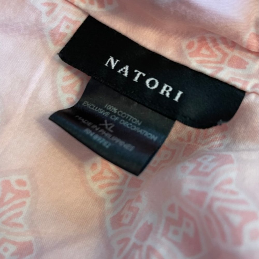 Natori Pink Printed cotton sateen Pajama Set size XL - Picture 2 of 7
